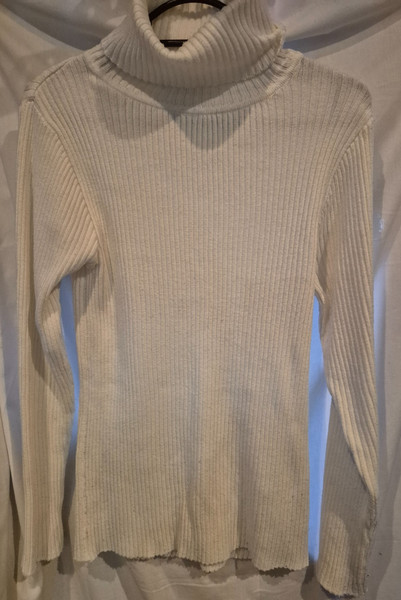 Jumper Polo Neck Womens-Colour Cream -Size XS - Excellent Condition