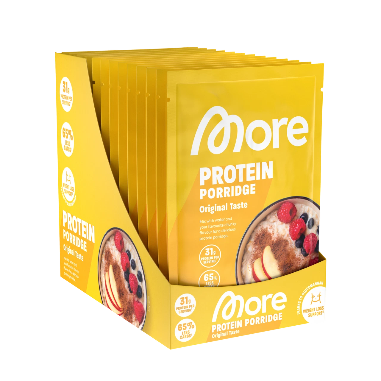 More Protein Porridge Original Taste - 15 x 62g (930g Gesamt) - MHD 31.08.2026 - Bild 1 von 3