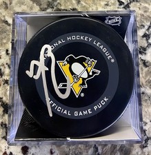 Bryan Rust AUTO SIGNED Official Pittsburgh Penguins Game Puck- PSA/JSA GUARANTEE