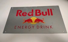 Vintage Red Bull Metal Sign Man Cave Garage Shop Bar Display Original Sign