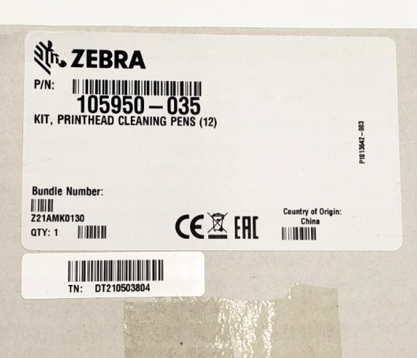 New 12-Pack Zebra 105950-035 Thermal Printhead Cleaning Pens - 60 Day Warranty!