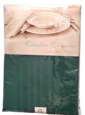 Bardwil Linens Carefree Elegance Hunter Green 60x102 Rectangle Tablecloth NIP