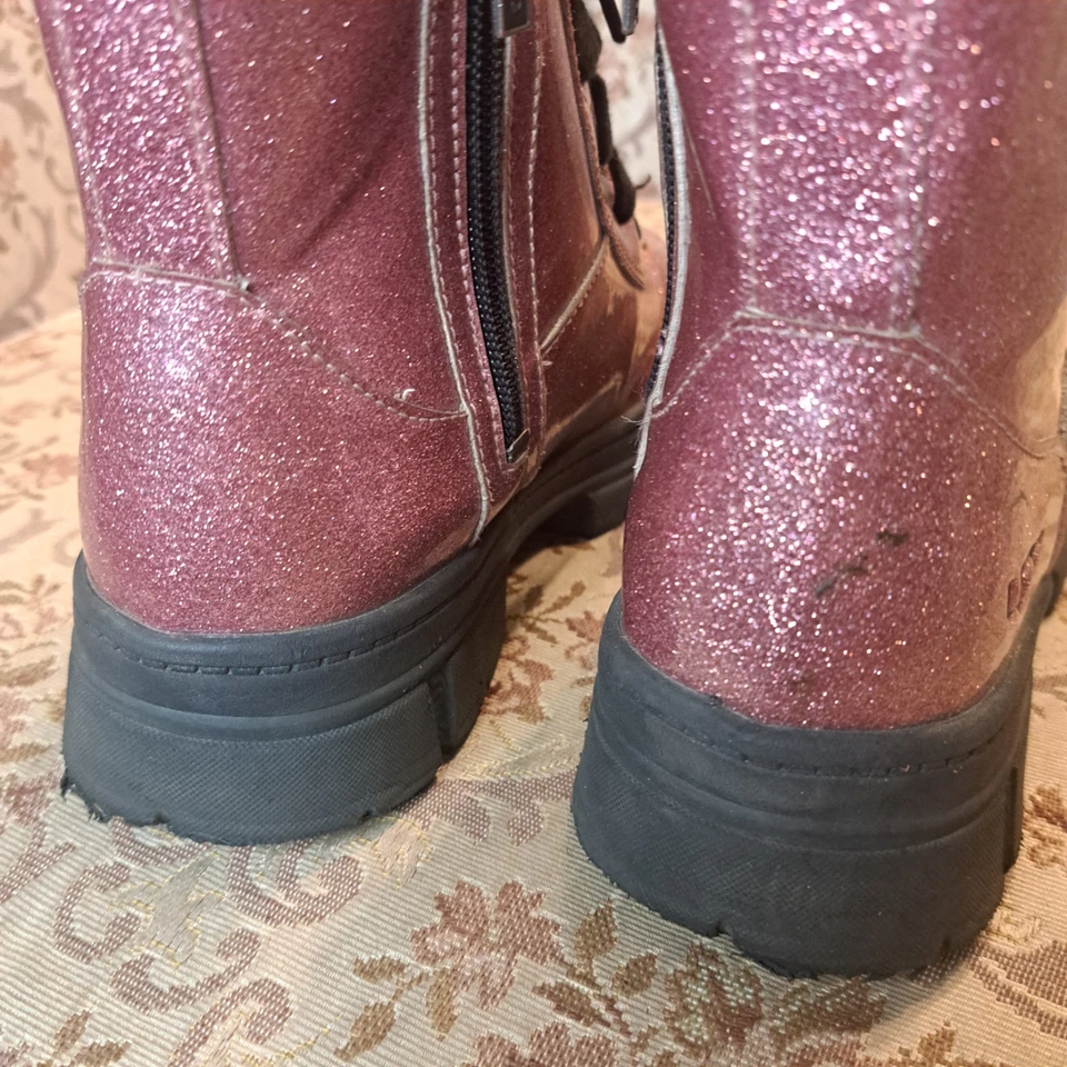 UGG Ashton Addie Pink Glitter Combat Boots - Изображение 4 из 4