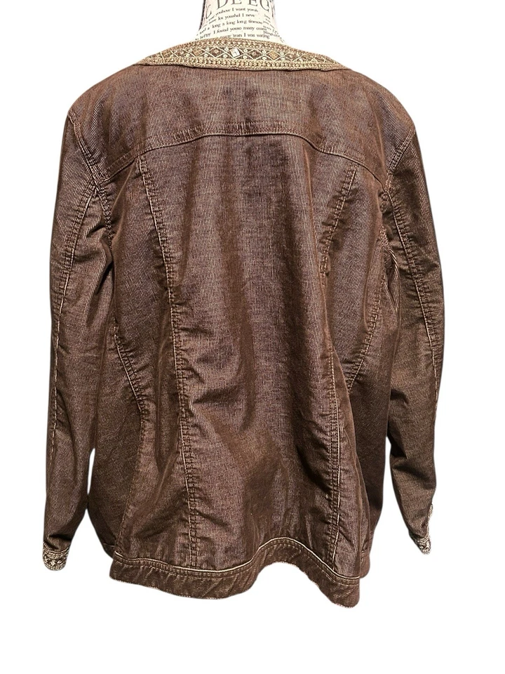 Chaqueta de pana AVX Avenue Jeans para mujer talla 26/28 marrón invierno Officecore Foto 4 de 4