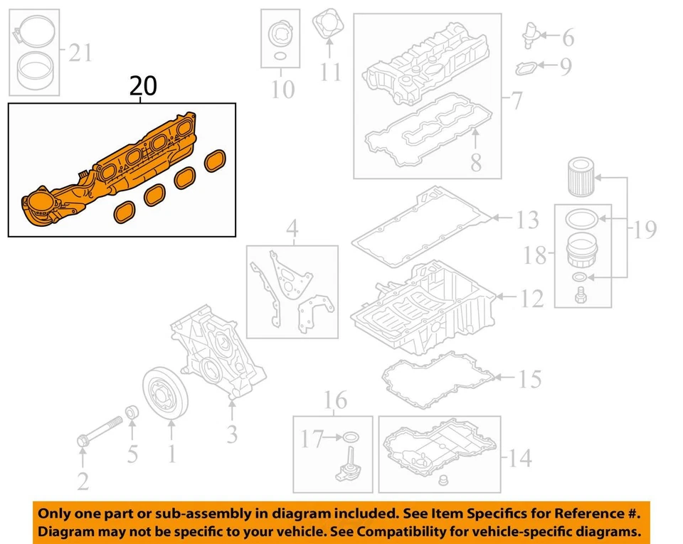 2012-2016 BMW M5 OEM LH 4.4L INTAKE MANIFOLD *70K MILES* 11617843275 - Image 3 of 4