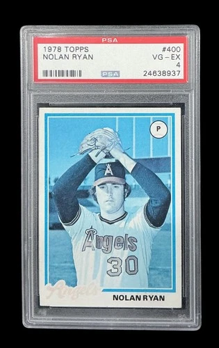 1978 topps #400 nolan ryan; faded or colorless 1/1 example PSA 4  (CENTERED FUN)