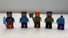 LEGO Minecraft Minifigure Lot (5)