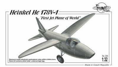 Planet Models 129-PLT205 - 1/32 Heinkel He 178 First Jet Plane of World - Neu