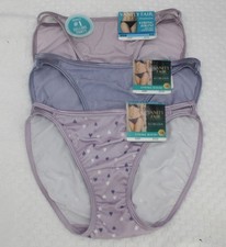 NWT set/3 VANITY FAIR ILLUMINATION STRING BIKINI 18108 ROMANCE BLUE lilac HEART