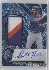 2022 Panini Chronicles Spectra Neon Blue Prizm 98/99 Patrick Mazeika Auto z1r