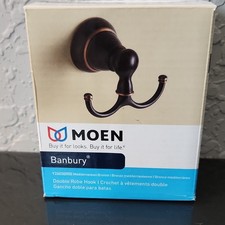 Moen Banbury Double Robe Hook Mediterranean Bronze Wall Mounted Traditional