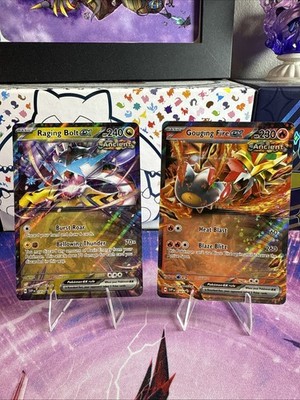 Pokémon Raging Bolt SVP 145  & Gouging Fire SVP 144 Black Star Promos