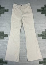 Levis 70s High Flared Corduroy Pants Womens 25 Beige Cotton Stretch High Rise