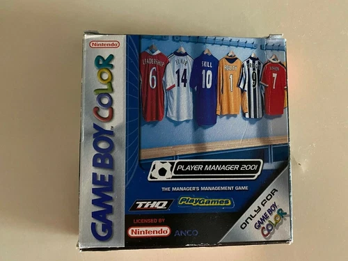 Player Manager 2001 GameBoy Game Boy Color Original CIB English FREE REGION