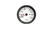YAMAHA PRO SERIES II SPEEDOMETER 0-75 MPH - WHITE FACE