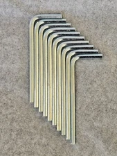 Ten (10) Metric Allen Hex keys 1.5mm through 10mm Hexagon Allen Wrench