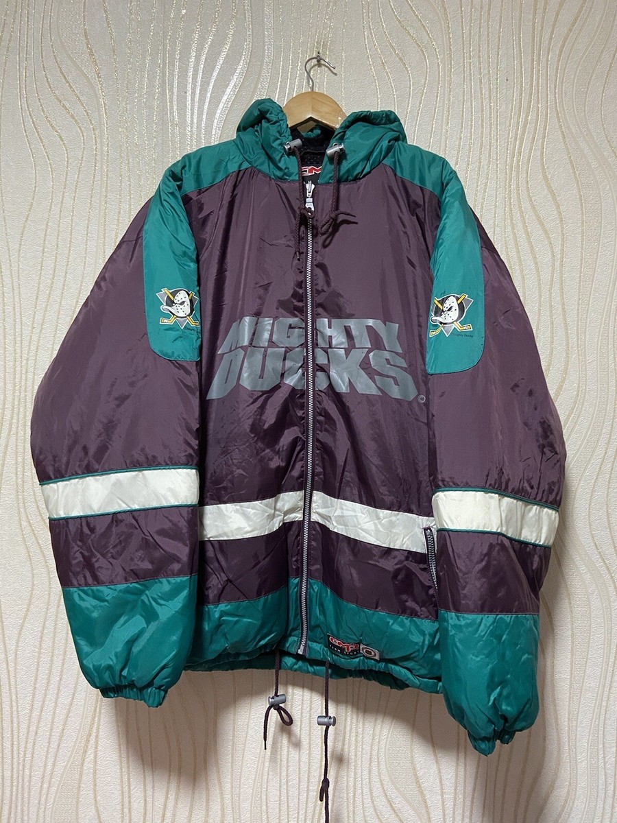 ANAHEIM MIGHTY DUCKS VINTAGE HOODED JACKET sz L MEN CMP SPORTS