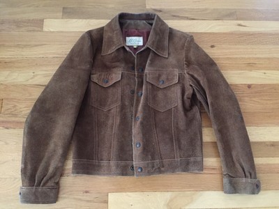 Vintage Ll Bean Suede Leather Barn Jacket Coat Mens 42 Usa Ranch