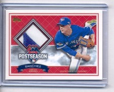 2016 Topps Postseason Performance Relics Aaron Sanchez Game Used Patch Card