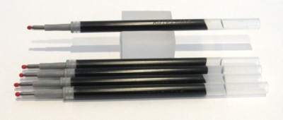 5 Replacement Refills for Pilot G-2  1.0mm  Rollerball Gel Ink Broad, BLACK