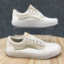 Vans Shoes Youth 4 Off The Wall Old Skool Skate Sneakers Beige Low Top 500714