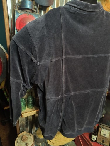 Karl Kani Men's Velour Jacket Navy Tracksuit Top Size 2XL - Vintage Hip Hop 2Pac - Picture 5 of 9