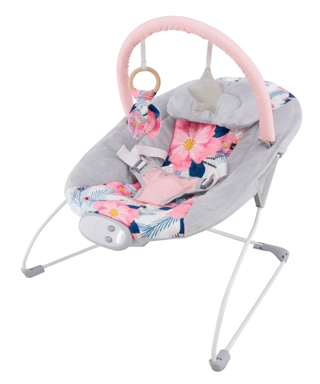 LADIDA Grey & Floral Baby Bouncer Vibration Mode Calming Music &Toys Sakura 147
Opens in a new windo