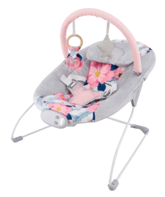 LADIDA Grey & Floral Baby Bouncer Vibration Mode Calming Music &Toys Sakura 147