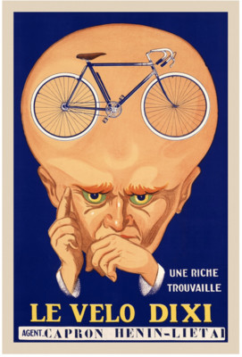 Le Velo Dixi Vintage Bicycle Poster Print Art Advertisement - Cycling