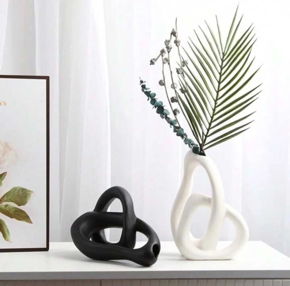 Modern Abstract Ceramic Vase, Nordic Style Home Decor - Image 3 of 4