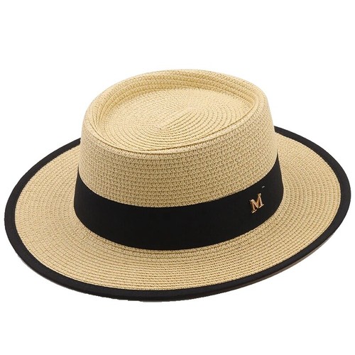 Dior Size 58 DIORESORT Straw Hat 11DRT952G180 Beige/Navy w  display picture 2