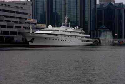 Blechschild 793099 Eine Privatyacht in Londons Docklands A4 12x8 Alu