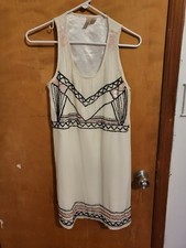  Forever 21 White Dress, Sequin Beaded 