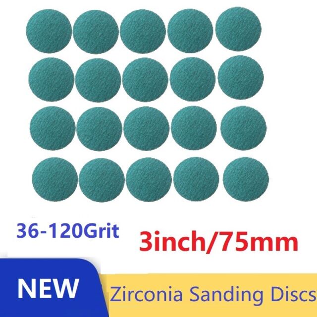 3 inch 75mm Zirconia Sanding Wheel 36-120 Grit Die Grinder Twist Roll Lock Disc PB10386