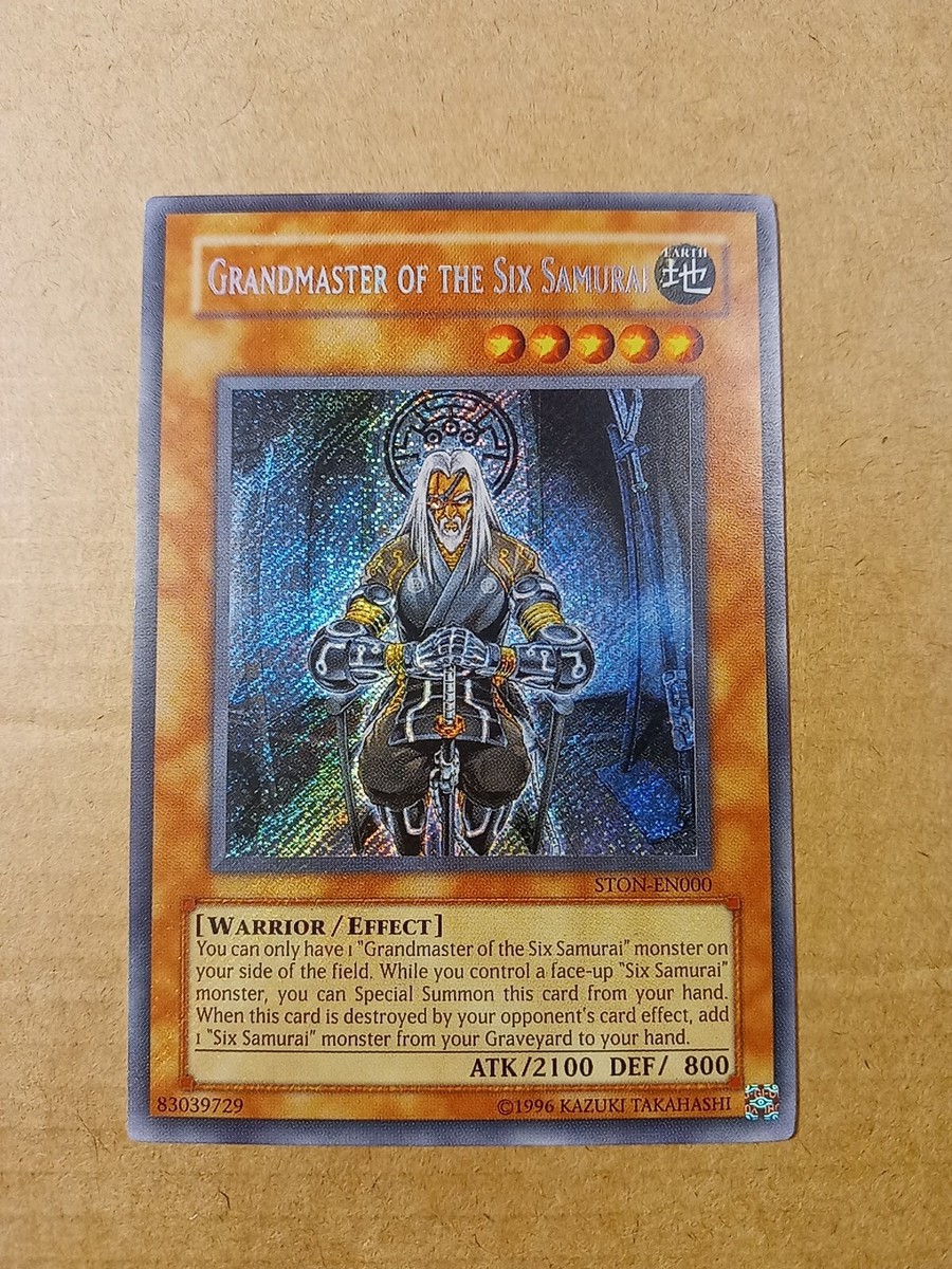 Grandmaster of the Six Samurai STON-EN000 unl Secret Rare Yugioh