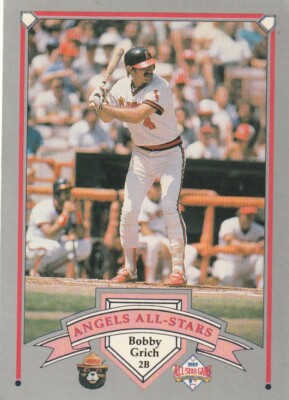 FREE SHIPPING-MINT-1989 Smokey Bear California Angels All-Stars Bobby Grich #11