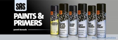 SAS Allzweck Aerosol Sprühfarben Glanz Matt Zink VHT, Grundierung, Acryl 500ml