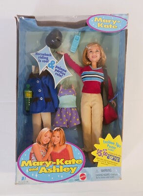 Mary-Kate & Ashley Horseback Riding Pajama Party MATTEL 1999 Mary-Kate Doll NOS