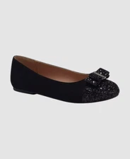 $40 I.N.C. International Concepts Girls' Black Vivian Ballet Flat Shoes Size 13