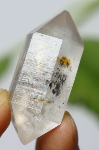 18.7g Tibetan BLACK Phantom QUARTZ Crystal Double Terminating Specimen - Picture 14 of 15