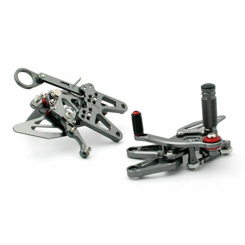 Juego trasero estriberas pedales aptos para BMW S 1000 RR S1000RR 2010-2014 color titanio T9 - Imagen 3 de 4