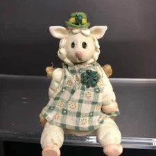 Russ Berrie & Co Minikins March Clover St Patrick’s Day Lamb RARE No Label
