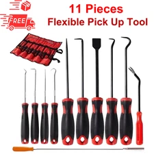 11PCS Hook & Pick Set, Fastener Remover, Scraper, Magnetic Pickup for Auto&Elec
