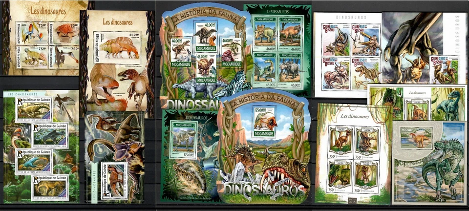 Dinosaurios Colección Animales Prehistóricos 100 Hojas MNH Yvert CV 1.645€ #CNA210 Foto 3 de 4