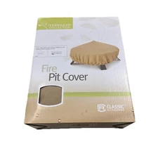 Classic Accessories 58992 Sand Polyester Fire Pit Cover 44 W in.