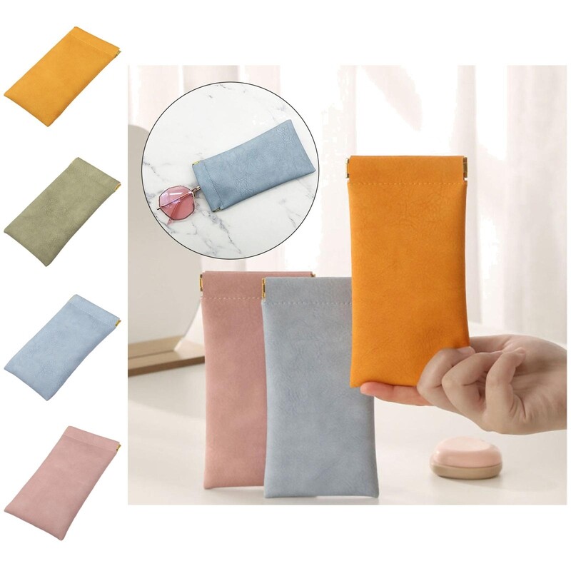 Soft Protective Auto-Closing Sunglasses Pouch for Safe Storage-image