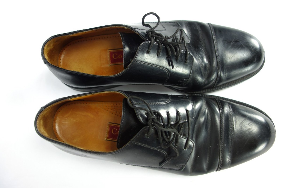 Cole Haan City Black Leather Cap Toe Oxford Derby Blucher  display picture 3