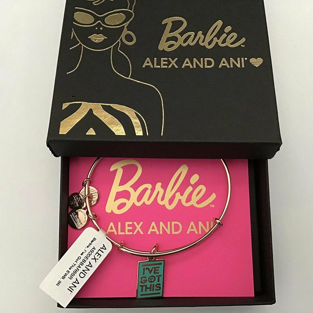 Alex and Ani Barbie Bangle Bracelet I've Got This Shiny Rose gold Finish  NWTBC | eBay