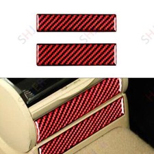 Para VW Golf 4 GTI Jetta MK4 1999-04 Vinilo Rojo Fibra de Carbono Portavasos Panel Borde