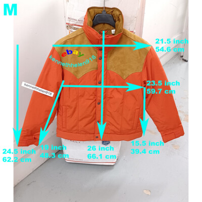 LEVIS WEBSTER WESTERN PUFFER JACKET A56330000 ORANGE MENS SIZE